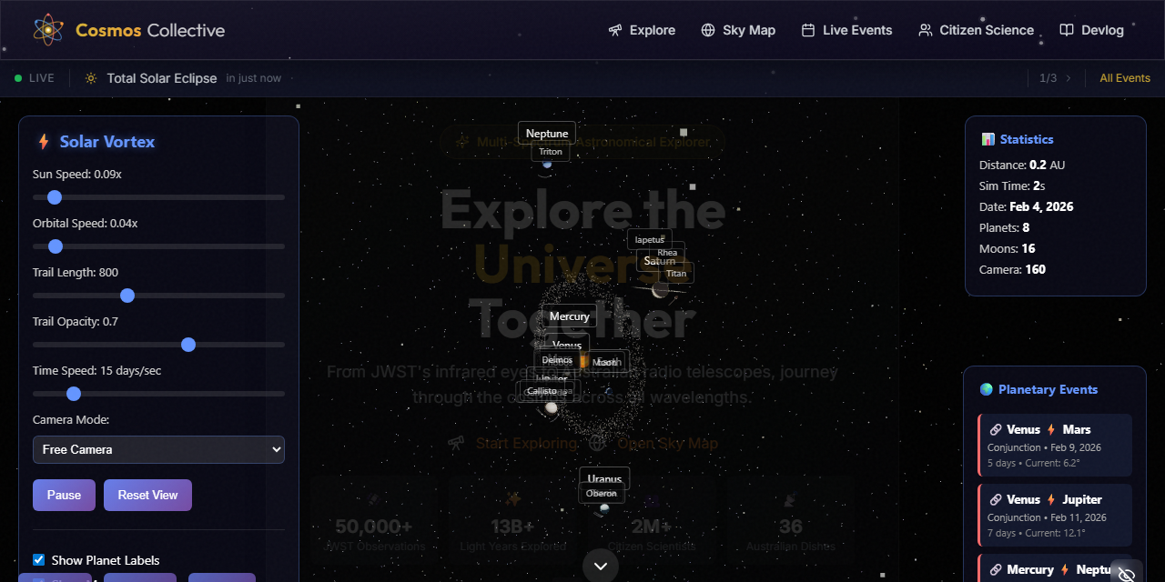 Cosmos Collective | Multi-Spectrum Astronomical Explorer